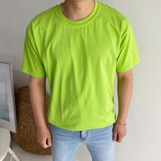 Mercita 男式 20 領純色圓形短袖 T 卹