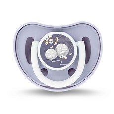 petinube 毛線球印花矽膠安撫奶嘴, 第2階段(6個月以上), 紫色, 1個