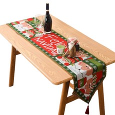 Block Mart 聖誕節裝飾布藝桌旗, 180 x 33 cm, 1個, type1