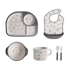 nordico Kinder圍兜+餐具組, 森林之友款, 1組