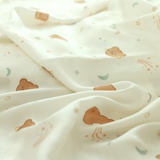 ChezBebe 印花人造纖維毯, 象牙白