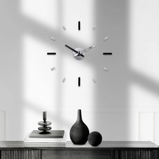 Ontime 壁貼掛鐘 T10132Y65 22吋, 銀黑色