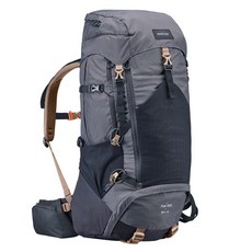 데카트론 남성용 트레킹 백팩 Trek500 50L, 카본 그레이