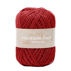 Yarna 優質亞麻紗線, 318 Red, 1個