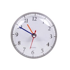 FLaiTO 靜音果凍吸盤防水浴室時鐘, 灰色