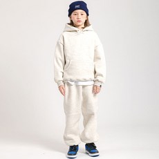 Ocelot Junior 素色刷毛慢跑褲連帽T恤套裝