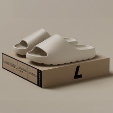 아트조이 EVA 볼륨 쿠션 두툼한 슬리퍼 3.5cm, 베이지, 1개