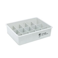 家用內衣襪子箱型收納整理箱 15格, 07白色, 1個