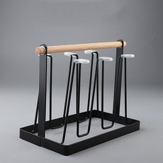 Dietshu居家咖啡廳收納杯架, 01黑色, 1個