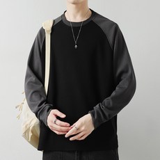 DM 남성용 라운드 골지 맨투맨