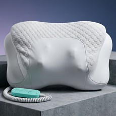 닥터라이프 클라우딘 무선 목 어깨 경추 안마 마사지베개, 화이트, DPM-26