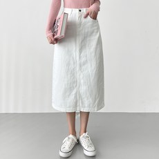 jalbba jean 女性透氣後開衩棉質長裙