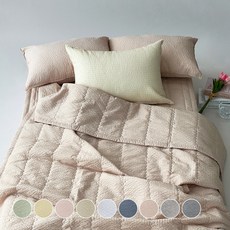 데이메이드 프루티 시어서커 여름 차렵이불, 핑크베이지