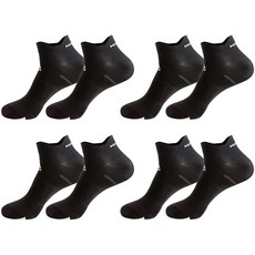 Le Blanc 馬拉松跑步運動襪4件組, 黑色