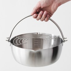 Sisem 電磁爐適用半圓提把多用途鍋 24cm+瀝油網, 單色, 1組