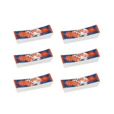 長方形陶瓷筷架, 藍色, 6個