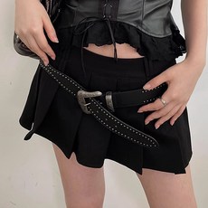 MarketA 女款復古西部鉚釘腰帶