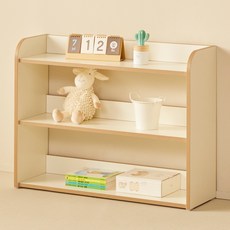 YEDAUM 兒童用矮款教具櫃 3層, 奶油色