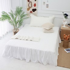 단잠 수아르 프릴 레이스 침대스커트 매트리스 커버