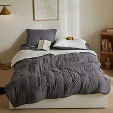 BeneBedding 四季柔軟雙面鋪棉被, 深灰色