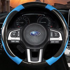 URBAN CAR 皮革方向盤套, 藍色