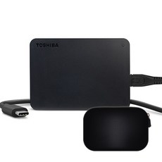 TOSHIBA 東芝 Canvio Basics黑靚潮lllTypeC行動硬碟+收納袋, 黑色, 4096GB