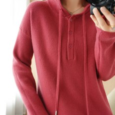 솔레일 여성용 레일리 후드 골지 니트