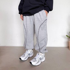 아도르베베 아동용 엔진 커브 절개 조거팬츠