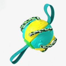 강아지 체인지 투톤 터그볼, 1개, 옐로우 + 민트