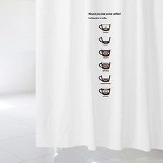 咖啡系列浴簾+不鏽鋼掛鉤12p+窗簾桿, 3