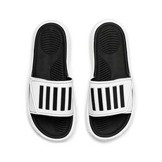 ATHLAZ 男款條紋魔鬼氈緩震拖鞋 AZS-001, 白色, 280