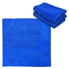 월드크린 다목적 청소용 극세사 손걸레 중형 30 x 30 cm, 블루, 3개