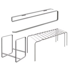 MONOMENT 鐵製盤架+夾式廚房抹布架+擴展型多功能置物架, 單色, 1組