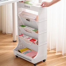 21세기트랜드 클라시 틈새 이동식 바퀴달린 북트레일러, 화이트, 5단