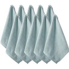 From Cotton 30支紗純棉素色掛環毛巾, 10個, 薄荷綠