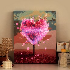 ARTJOY DIY LED 畫布款鑽石畫 40 x 50 cm, 1個, 愛情樹
