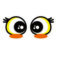 Mungkiwoldeu 高亮度維持安全距離反光貼紙 大型 Saeromi02, 1套, 混合顏色