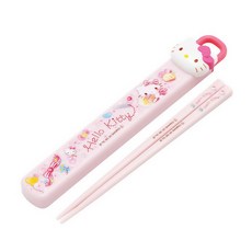 Skater 造型餐具盒組 18cm, Hello Kitty, 筷子+盒子, 1組