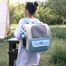 Yoreungae 寵物夏季通風移動包, 1個, 藍色