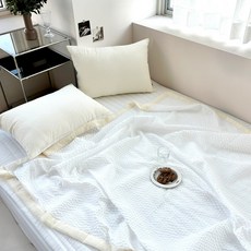 루시드슬립 시원보송 오션 시어서커 여름 홑이불, 크림 아이보리