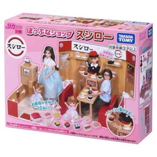 TAKARA TOMY Licca 莉卡娃娃 LF-12 流行商店提盒 壽司郎 LA91429, 混和顏色, 1套