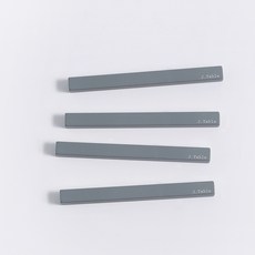 JTABLE 甜美長款金屬筷匙架, 灰色, 4個