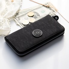 끄레앙 지퍼형 사각슬림 심플 장지갑 W8105