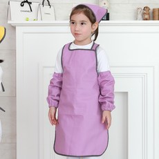 BEBE CHOUETTE 兒童帆布圓形圍裙 + 頭巾 + 袖套組