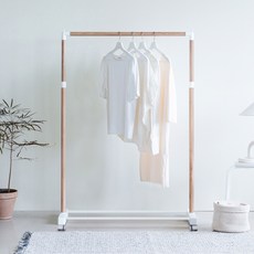 네이프 이동식 행거 CM850, 우드 + 화이트