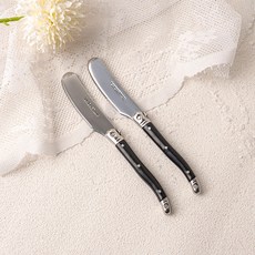 LA CARTUJA Ancla Laguiole 奶油刀 果醬刀 抹刀, 黑色, 2個