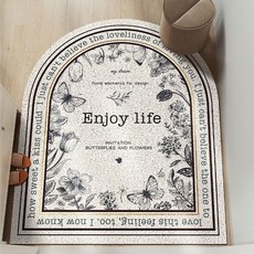 北歐花朵風線圈玄關墊, 02 蝴蝶舞