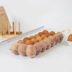 Jeepsaram 冰箱整理雞蛋收納盒, 1個, 透明