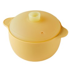 Jam Muk 矽膠配料副食品蒸鍋 800ml, 黃色, 1個, 單品