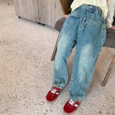 Starbean 女童休閒口袋鬆緊長褲